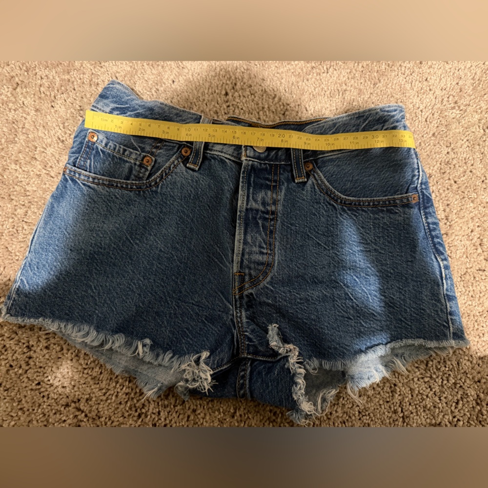 Levis Blue Denim Women Shorts